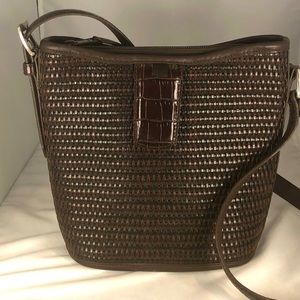 Brighton Woven Brown Leather Purse